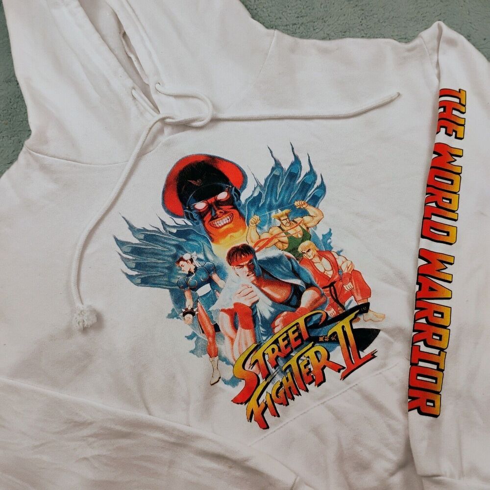 VTG Capcom Street Fighter 2 The World Warrior Hoodie Sweatshirt Mens Size Medium